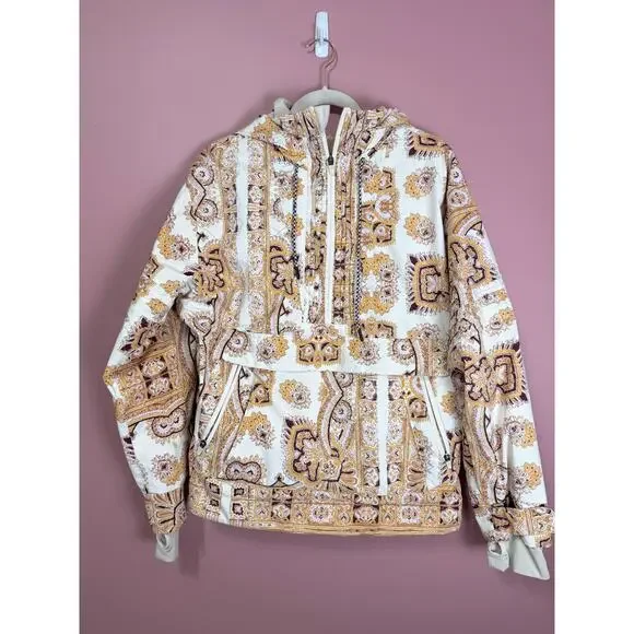 Free People Movement Alpine Glow Ski Pullover Hooded Jacket Size Large